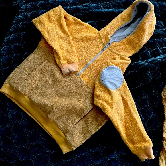 Outdoor Voices fleece hoodie, multi yellow mustard, size medium - Picture 1 of 3